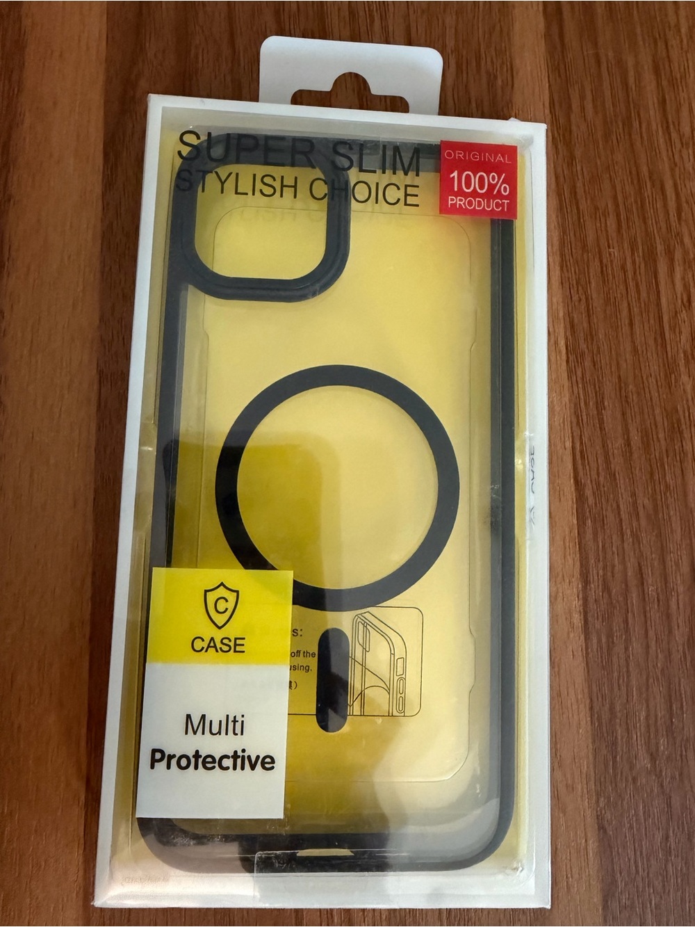 iPhone 15 Multi Protective Yellow Phone Case with Black Trim -